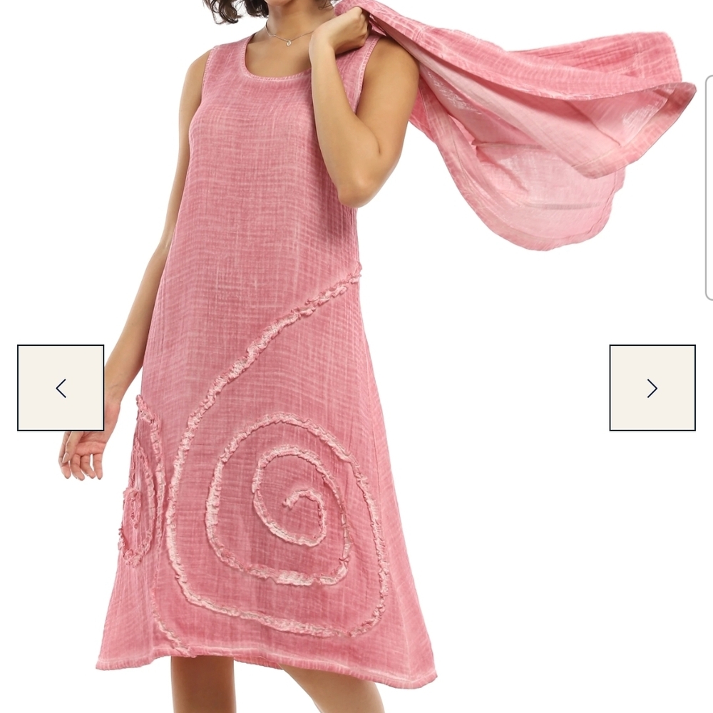 Parsley & Sage Pink Textured Sleeveless Dress